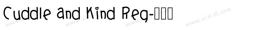 Cuddle and Kind Reg字体转换